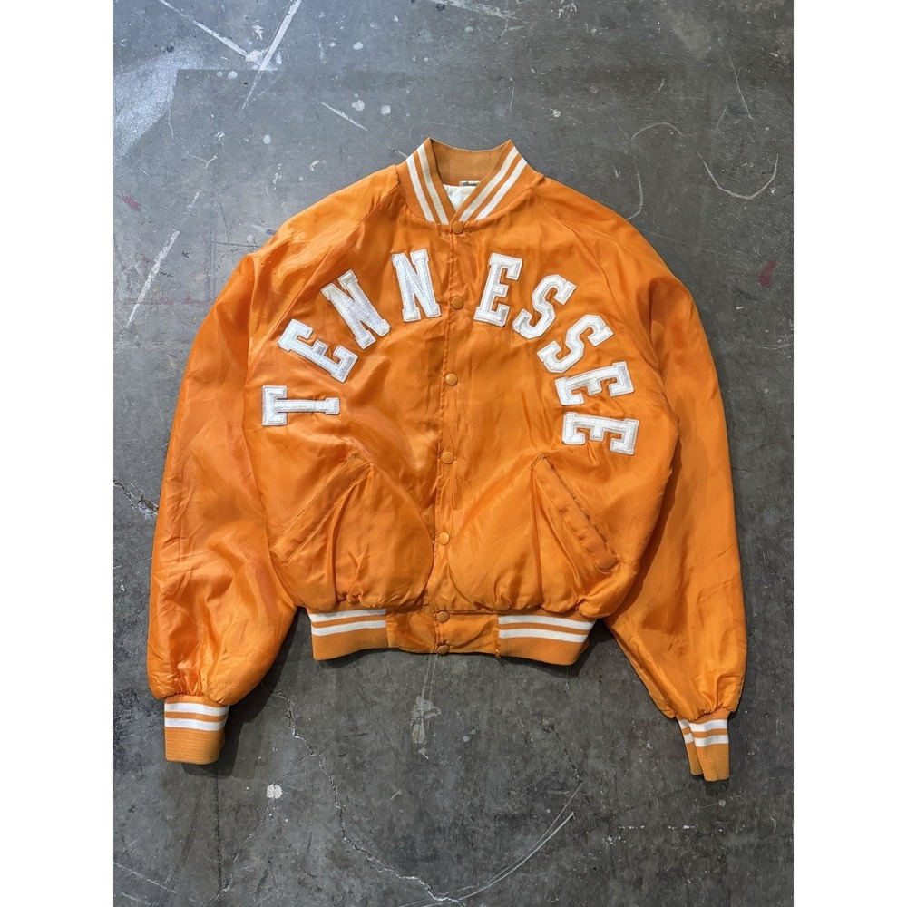 Vintage "Swingster" Style Tennessee Volunteers Satin Jacket MenXL Orange Bomber